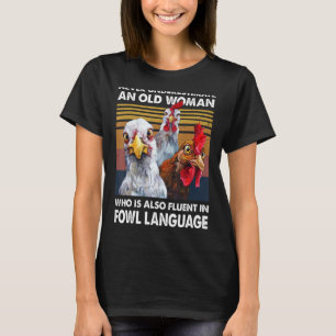 Camiseta Mulher Fluente Também Em Frango De Língua Fowl Whi