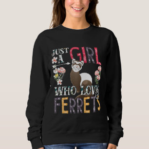 Camiseta Mulher Fofa Fofo Apenas Uma Menina Que Ama Furões