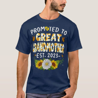 Camiseta Mulher Fofa Promovida À Avó Excelente 2023 Nova
