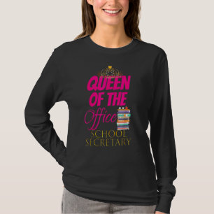Camiseta Mulher Fofa Rainha Da Secretária Da Escola