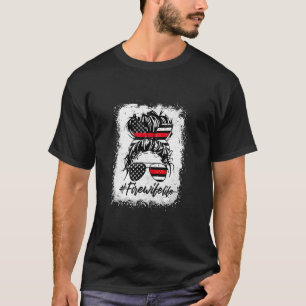 Camiseta Mulher-Fogo Bombeiro Mulher-Fogo Esposa Sangrada M