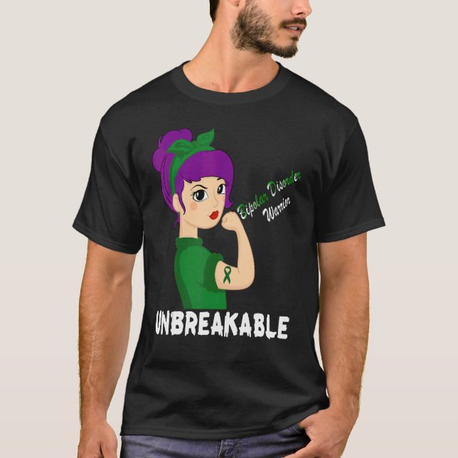 Camiseta Mulher Forte e Guerreira da Perturbação Bipolar (Frente)