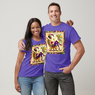 Camiseta Mulher futurística do meio século Mardi Gras Marti