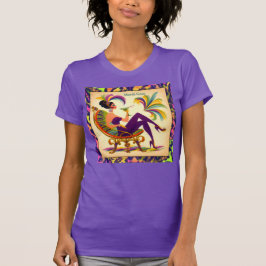 Camiseta Mulher futurística do meio século Mardi Gras Marti