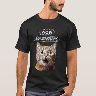 Camiseta Mulher Galinha Quente Wow Gato Engraçado Mãe Menin