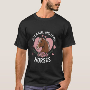 Camiseta Mulher Garota Cavalgando Cavalo Amante de Cavalos