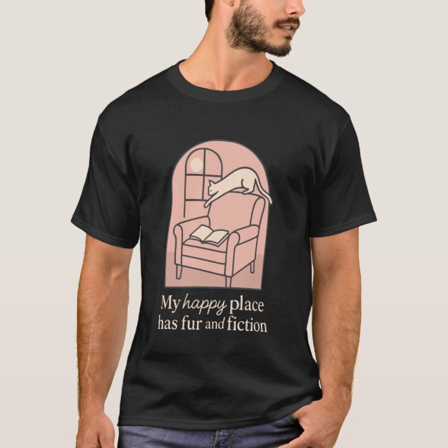 Camiseta Mulher Gata Leitora Introvertida Tempo Tranquilo S (Frente)