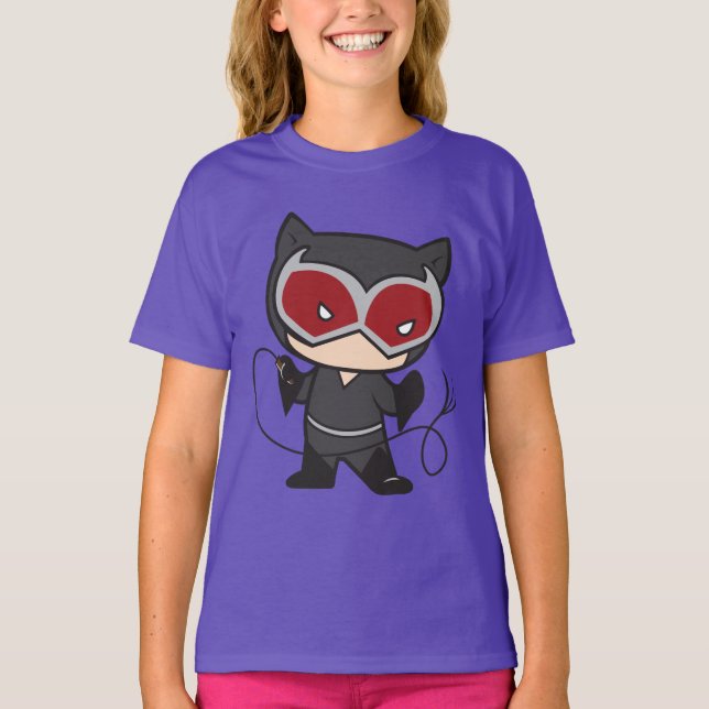 Camiseta Mulher-Gato-de-Chibi (Frente)
