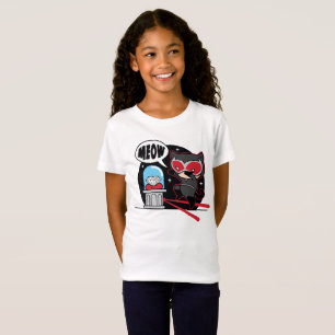 Camiseta Mulher-Gato De Chibi Roubando Um Diamante