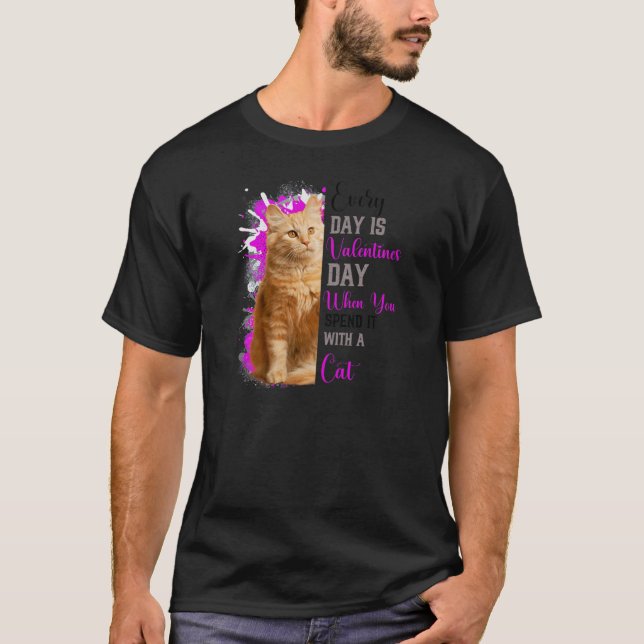 Camiseta Mulher Gato Dia de os namorados Gato Mãe Mãe Mãe (Frente)