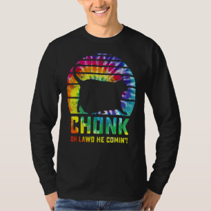 Camiseta Mulher Gato Mamãe Chonk Oh Legal Ele Vem Tie Dye C