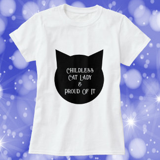 Camiseta Mulher Gato Sem Fios e Orgulhosa