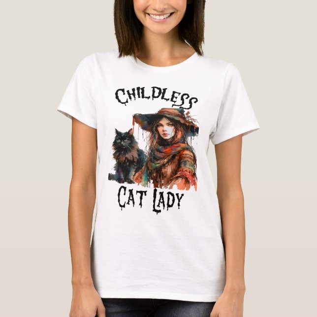 Camiseta Mulher Gato Sem Fios, Eleição 2024 (Frente)