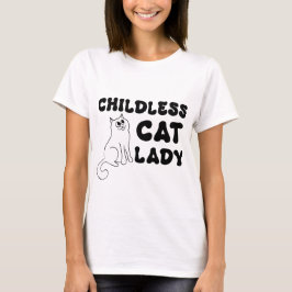 Camiseta Mulher Gato Sem Fios - Preta em Branco