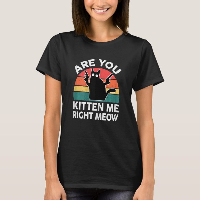 Camiseta Mulher Gato, Você Me Gatinha Bem, Rato Negro? (Frente)