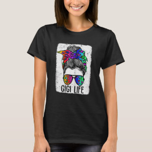 Camiseta Mulher Gigi Vida Sangrada Mãe Vida Leopart Mensage