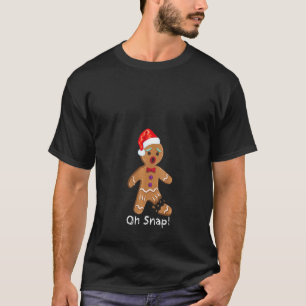 Camiseta Mulher Gingerbird Homem Cookie X Mas Oh Engraçado