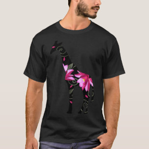 Camiseta Mulher-Girafa Com Flores Essencial