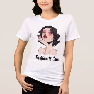 Camiseta Mulher Glamourosa com Maquiagem Negrito
