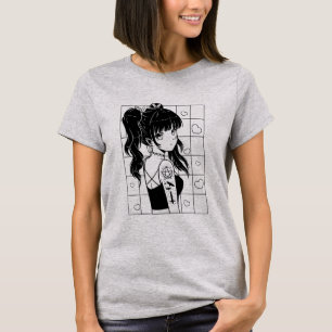 Camiseta Mulher Gótica de Animação