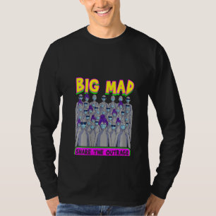 Camiseta Mulher Grande Cinza Npc Memória Pessoas Cara Másca