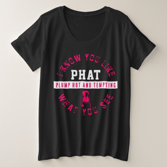 Camiseta Mulher Grande e Bonita (Frente do Design)