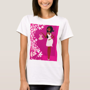 Camiseta mulher grávida negra