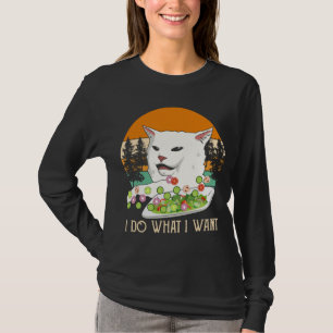 Camiseta Mulher Gritando Em Meme Gato, Meme Gato