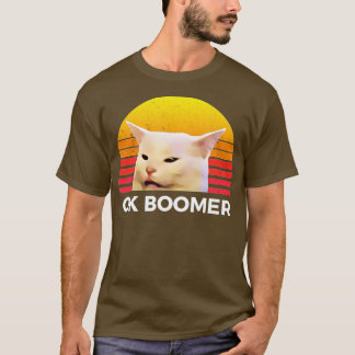 Camiseta Mulher Gritando Na Mesa Janta Gato Engraçado Boome