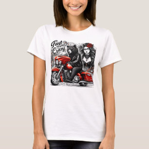 Camiseta Mulher Guerreira em Rodas
