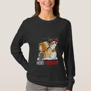Camiseta Mulher Guiné Fofa Suína Pigma Feliz Natal Guiné Wh