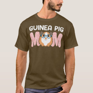Camiseta Mulher Guiné Porco Porco Cachorro Mãe Gráfico Flor