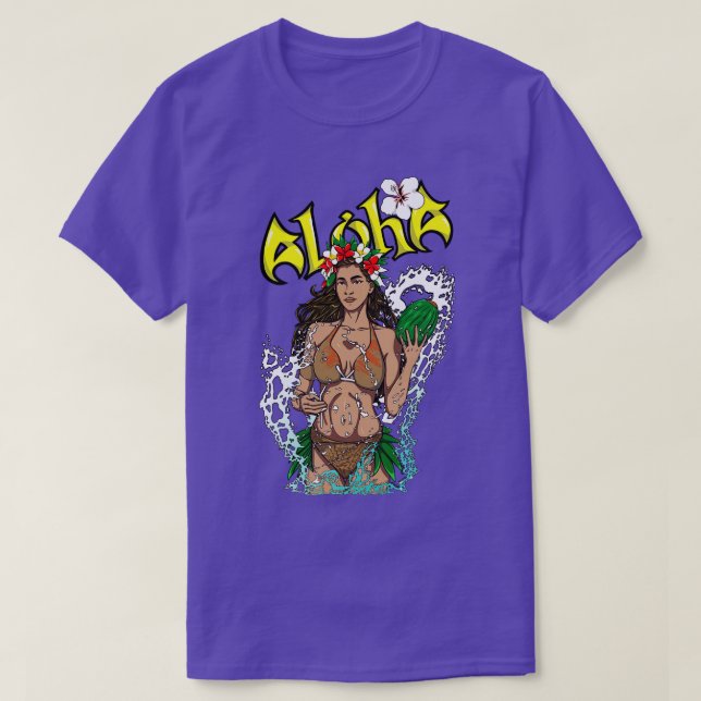 Camiseta Mulher Havaiana (Frente do Design)