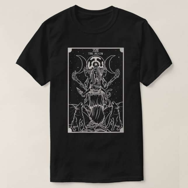Camiseta Mulher Hecate Tripla Deusa da Lua Bruxa Hekate Qua (Frente do Design)