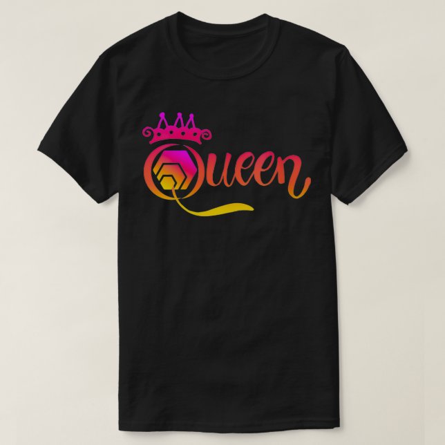 Camiseta Mulher: HEX Queen Crypto Stake Women's HEX cryptoc (Frente do Design)