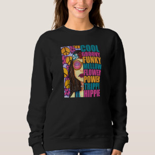 Camiseta Mulher Hippie Groovy Chick Estética Pop Retro dos