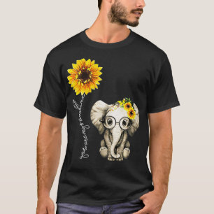 Camiseta Mulher Hippie Sunflower Elephant Funny Gift Amigo