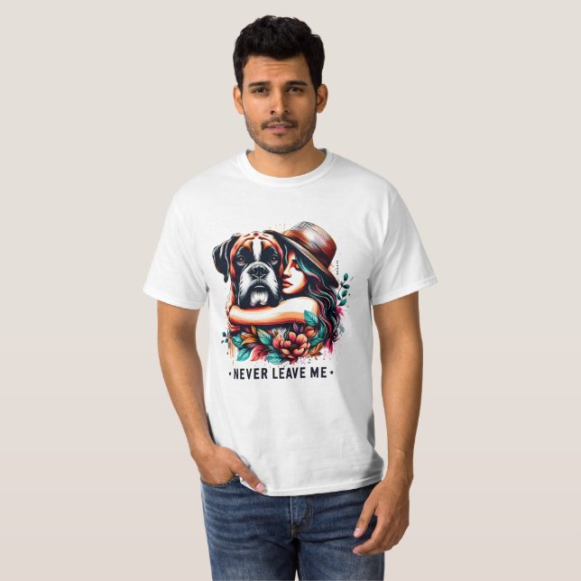 Camiseta Mulher Hugging Bulldog em Chapéu (Frente Completa)