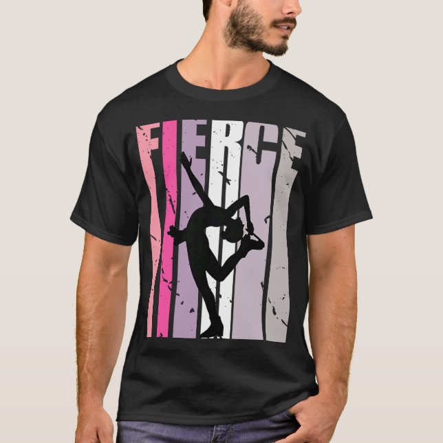 Camiseta Mulher Ice Skating Pink Aniversário Fierd Comp (Frente)
