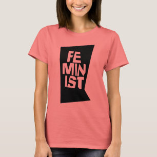 Camiseta Mulher igual imitaçãoa da menina fêmea feminista