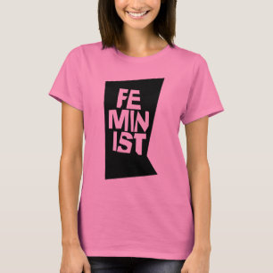 Camiseta Mulher igual imitaçãoa da menina fêmea feminista