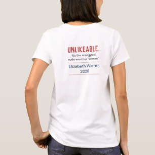 Camiseta Mulher Improvável Pro-Elizabeth Warren 2020