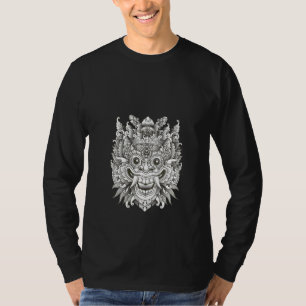 Camiseta Mulher indonésia barong Shirt Bali Mask Shirt Bal