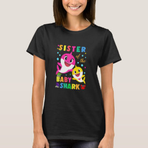 Camiseta Mulher Irmã Do Aniversário Irmã Tubarão Fa