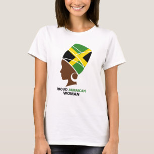 Camiseta Mulher jamaicana orgulhosa Bandeira da Jamaica