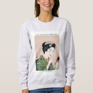 Camiseta Mulher japonesa aplicando rouge - Goyō Hashiguchi