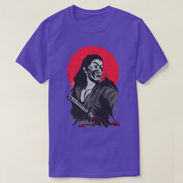 Camiseta Mulher japonesa Samurai Warrior Onna Musha  (Frente do Design)