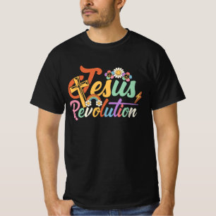 Camiseta Mulher Jesus Revolução Cultivando Flor Vintage Chr