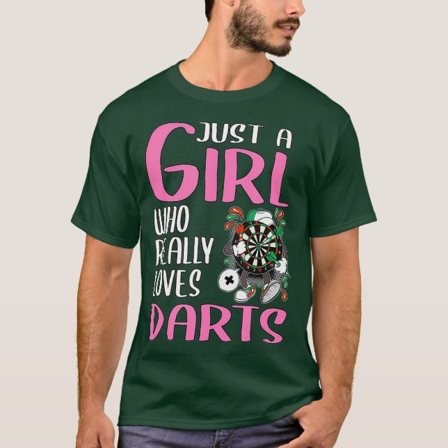 Camiseta Mulher Jogadora Darts Oferece Apenas Uma Menina Qu (Frente)