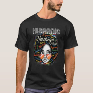 Camiseta Mulher Latina Herança hispânica Mês latim País